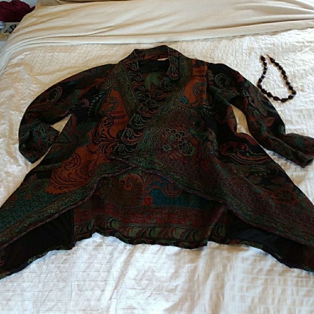 Parsley and Sage wool wrap coat