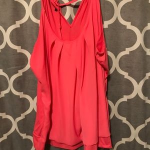 Maurices chiffon front banded tank