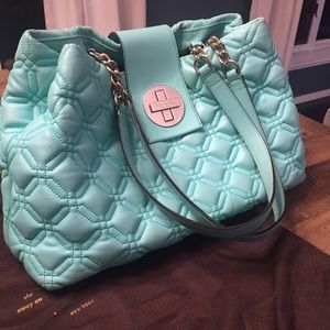 Kate Spade Purse-Mint colored w/ stitching details