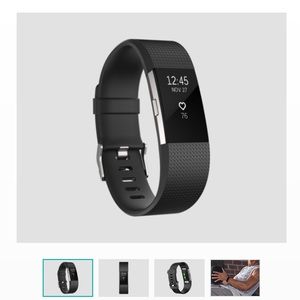 Fitbit Charge 2 - black/stainless steel SMALL