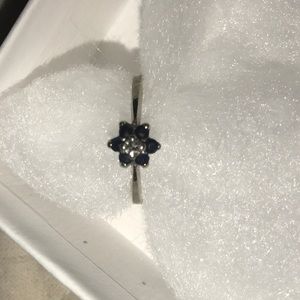 Sapphire and diamond ring