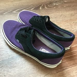 Vans Purple and Black Canvas Authentic Low Top