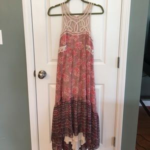 FREE PEOPLE pink floral high low dress, FLASH SALE