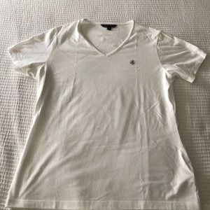Brooks Brothers V-Neck Tee (White)