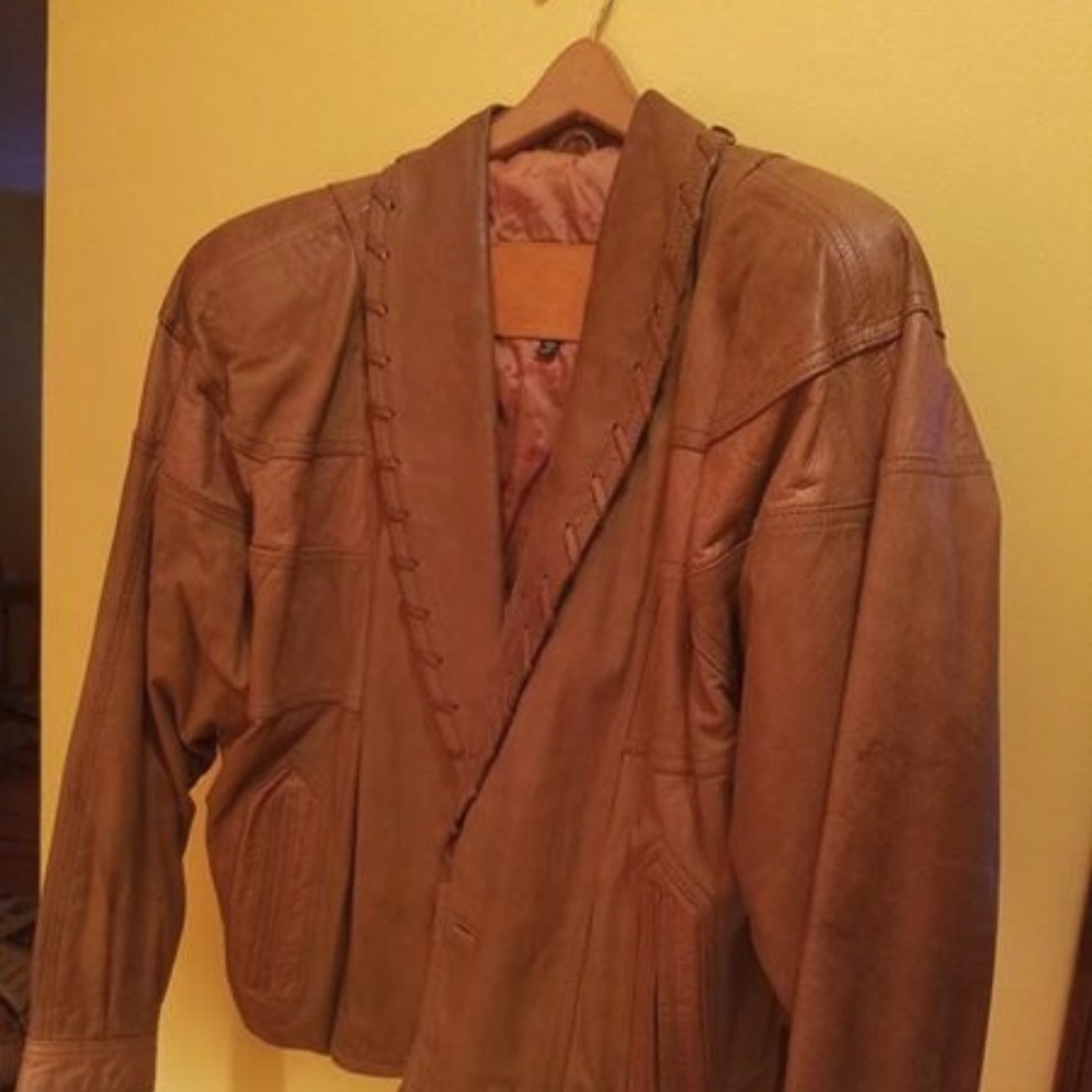 Vintage "Bacco" Women's Leather Jacket - Size Med