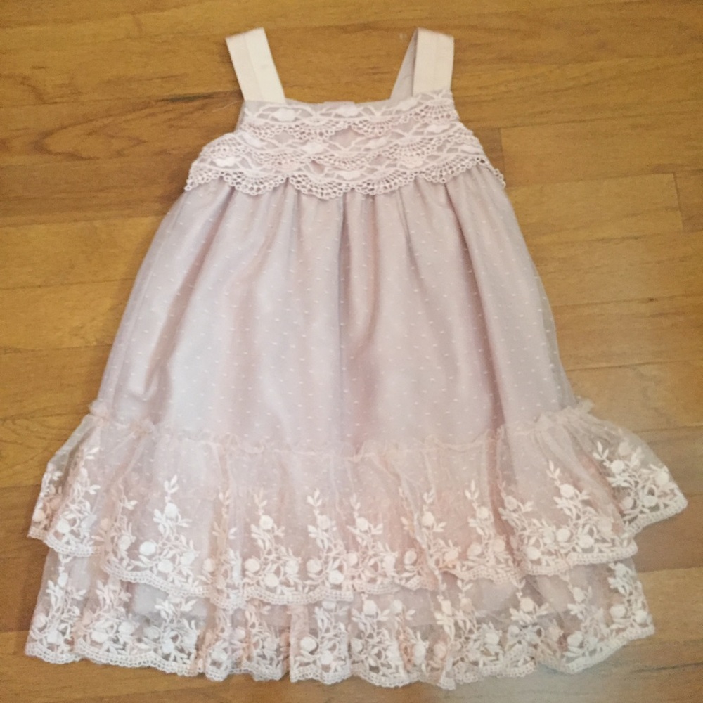 Pink dress with lace