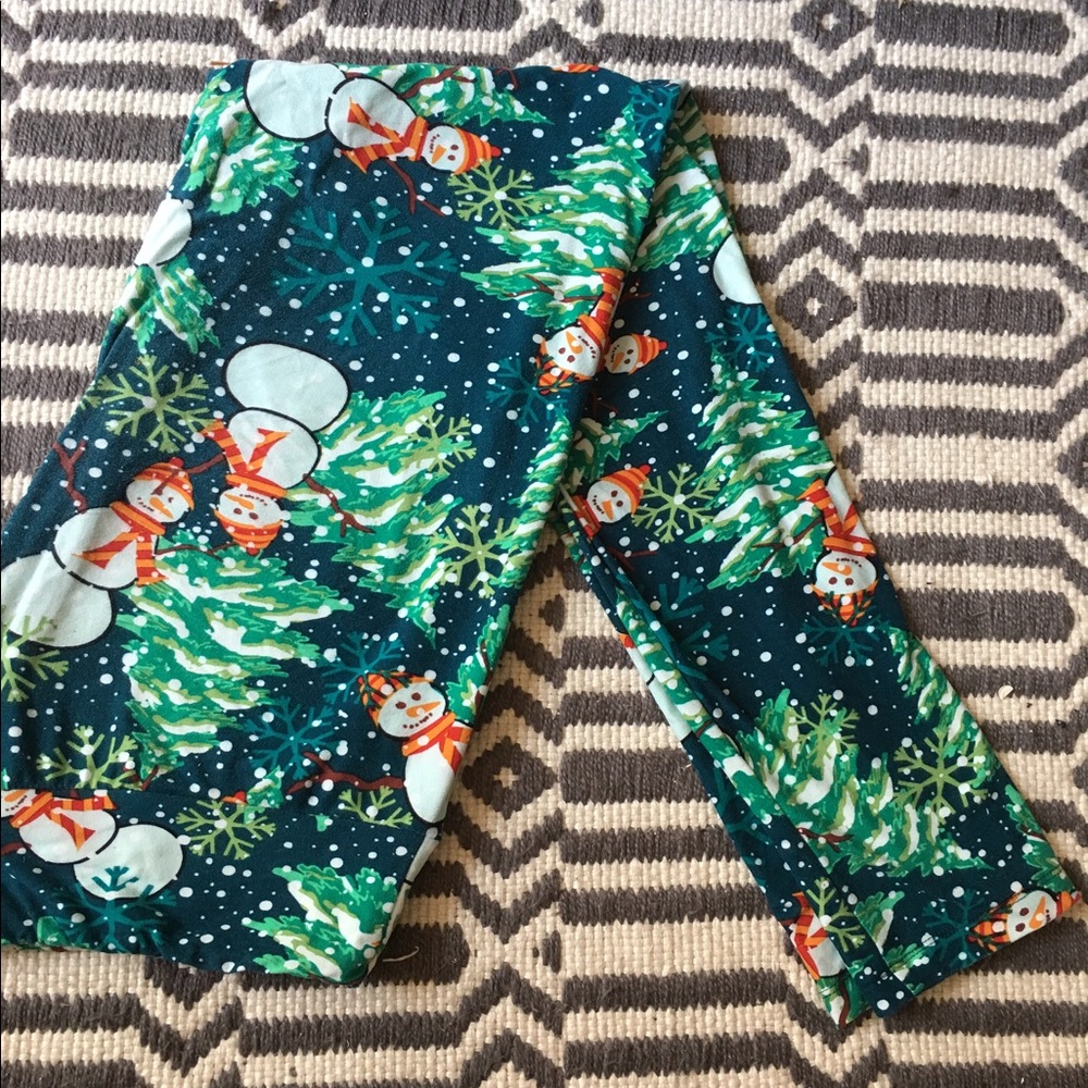 LuLaRoe Snowman Christmas TC Leggings!