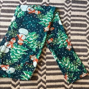 LuLaRoe Snowman Christmas TC Leggings!