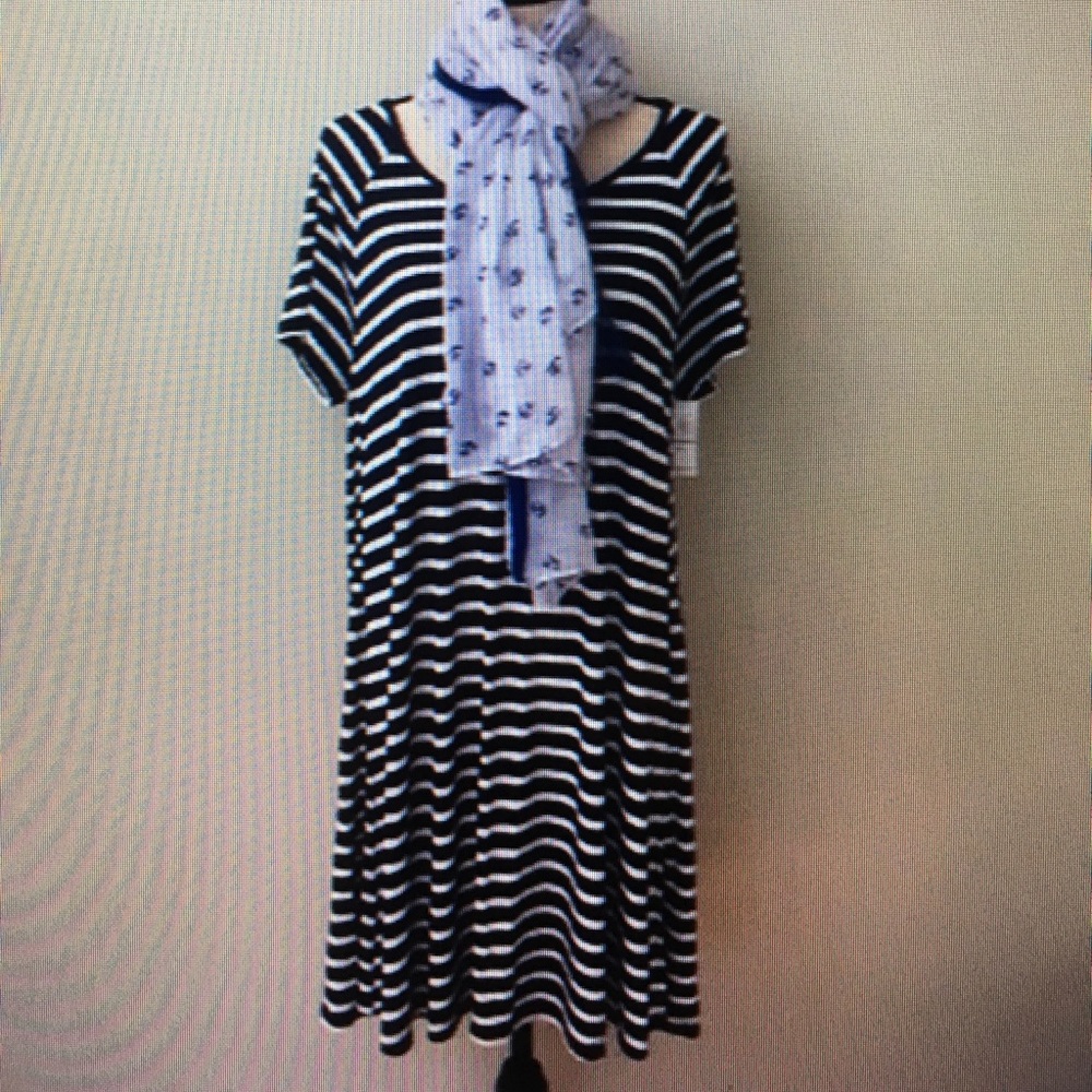 Navy Blue Swing Dress