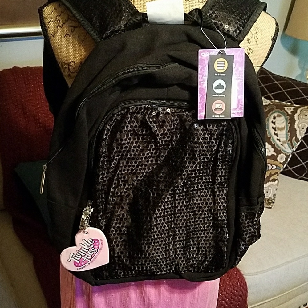 New Sketchers black sequins bookbag