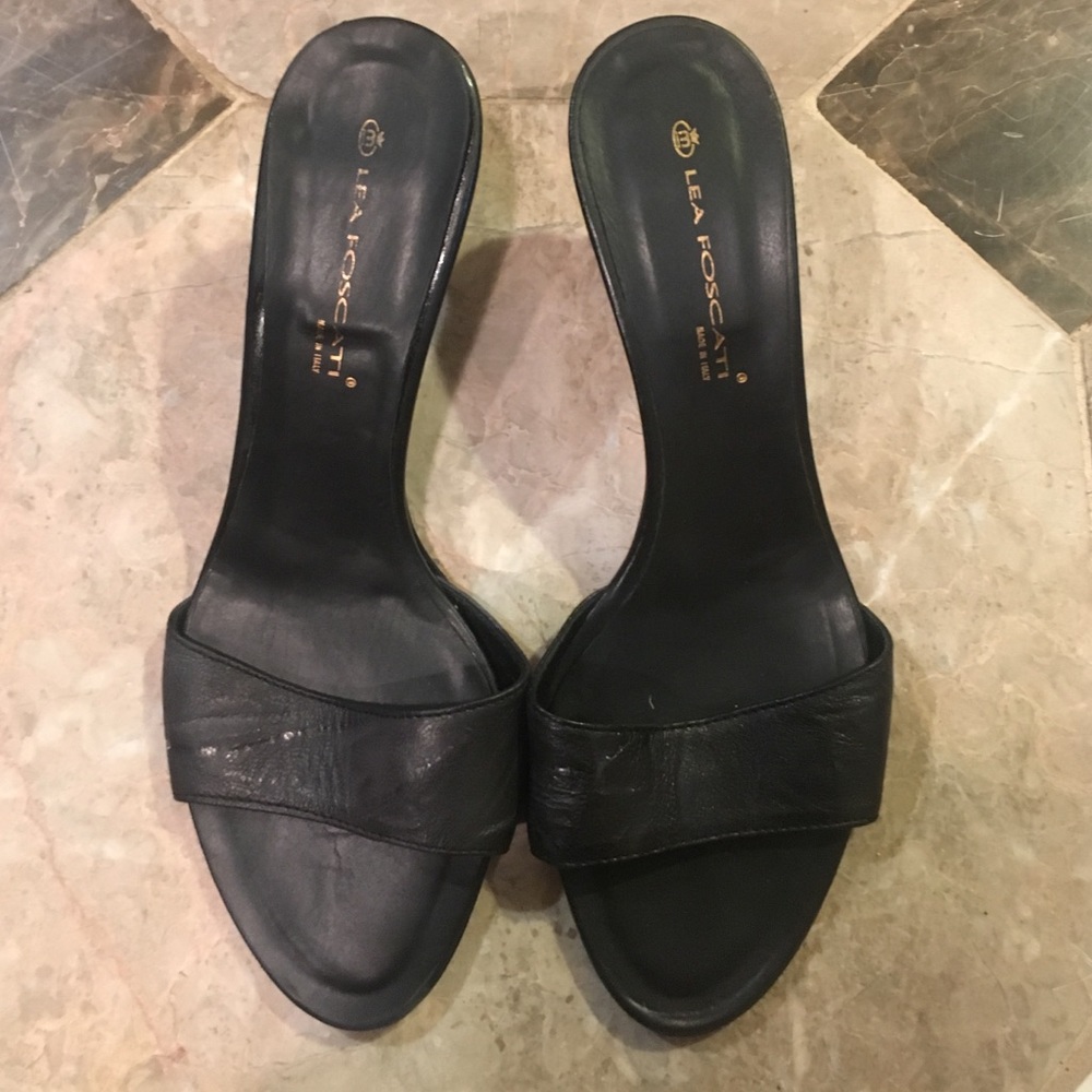 All leather slip in shoes   Made in Italy.