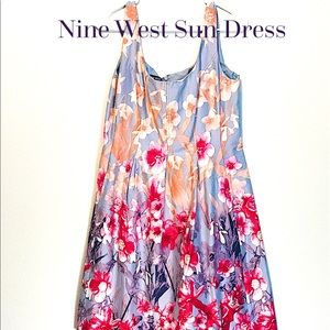 Nine West Floral Knee length Sundress size 8