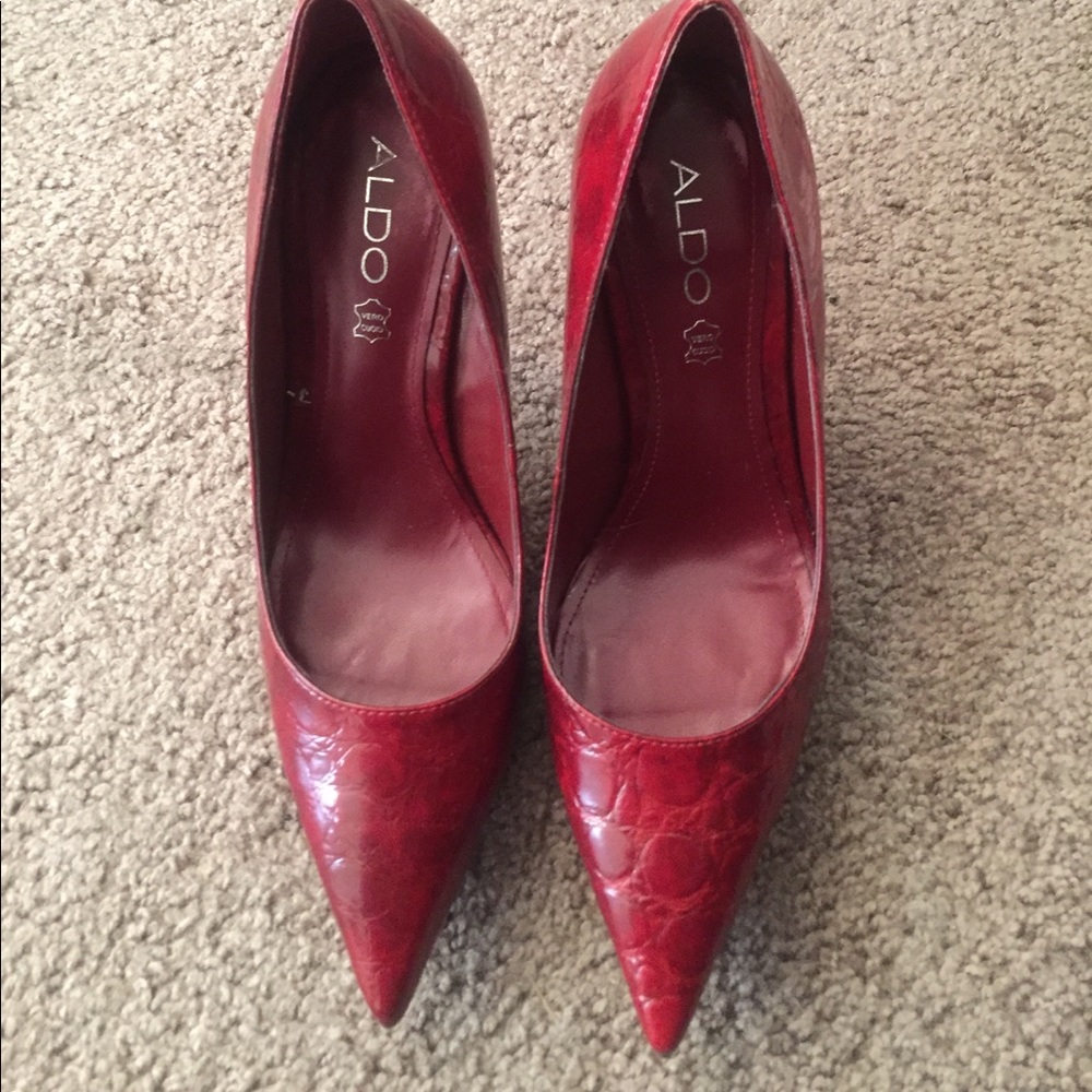 Red Aldo Pumps