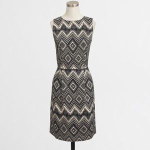 NWOT J.Crew Diamond Print Basketweave Dress