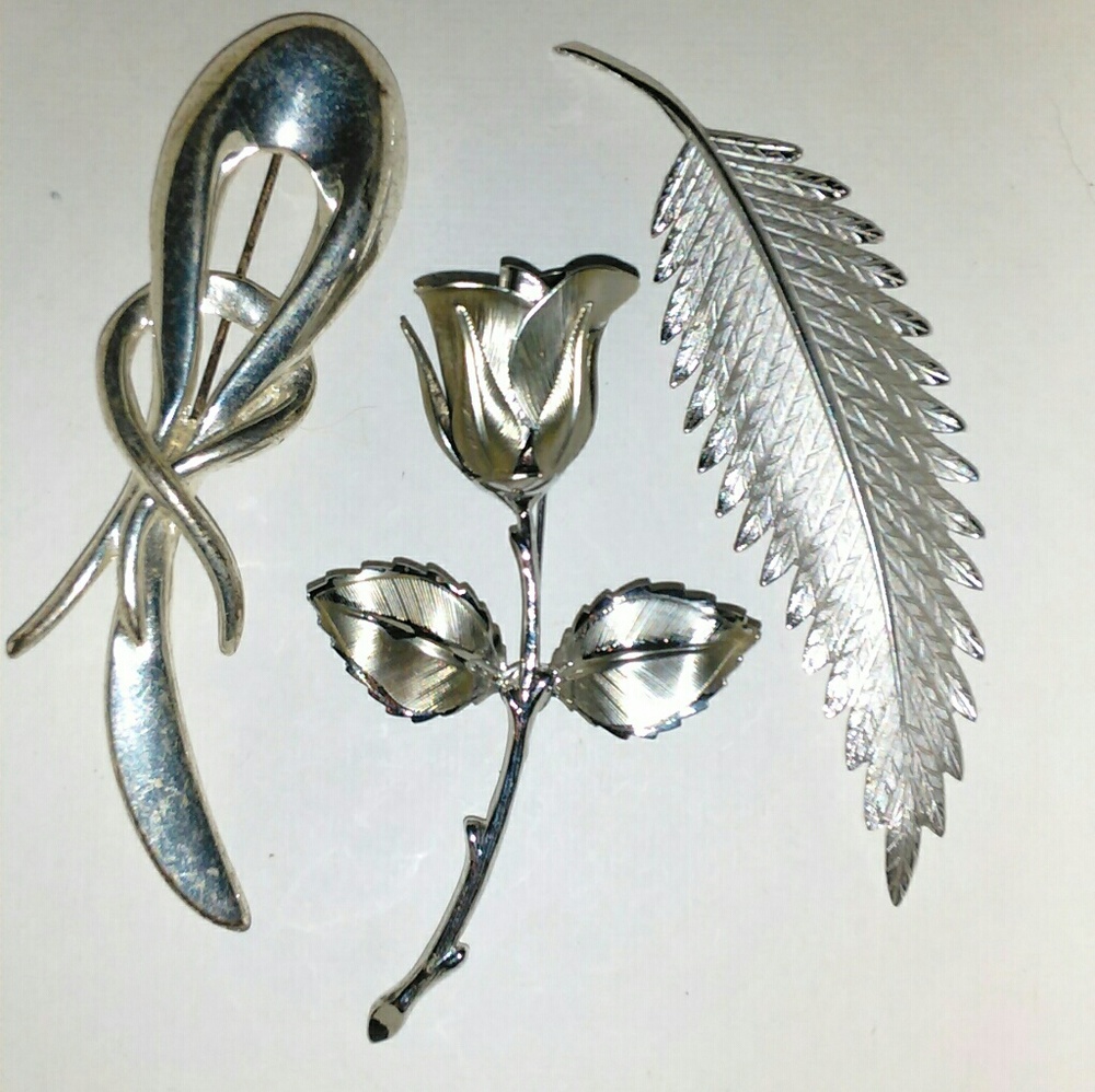 Vintage 3 Brooch Pin Lot