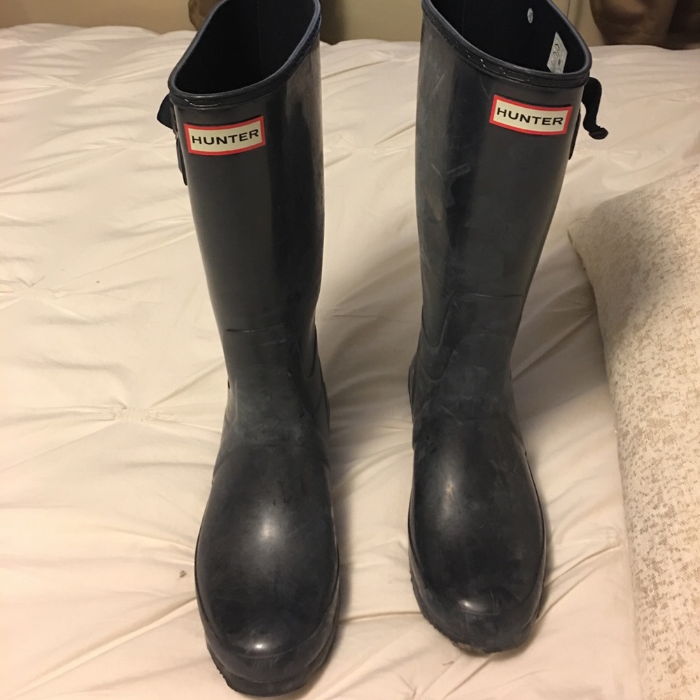 Navy Huntress (Wide Calf) Boots!