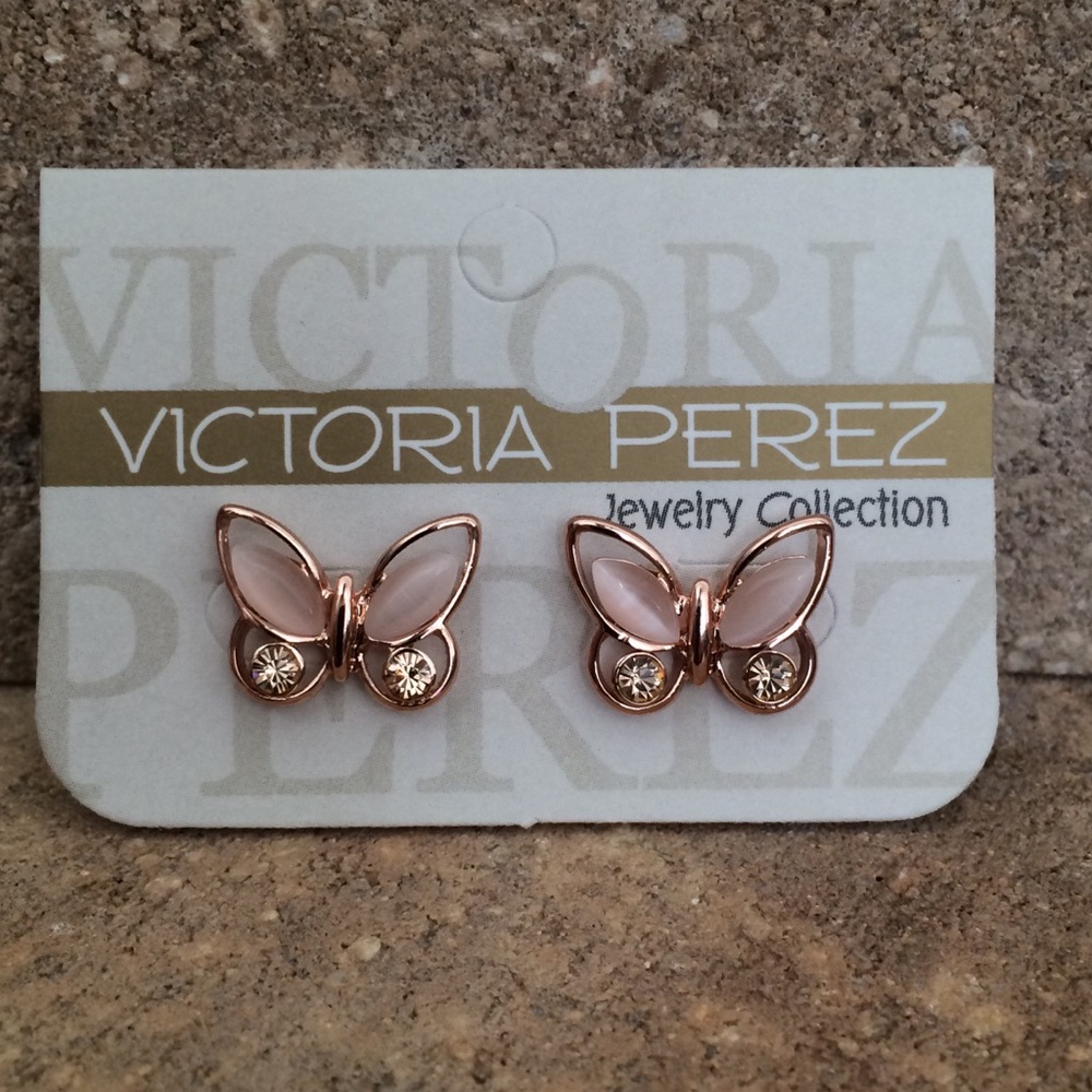 Butterfly Stud Earrings - Picture 5 of 6
