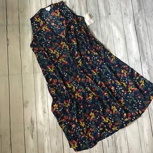 LulaRoe Joy- blue floral print