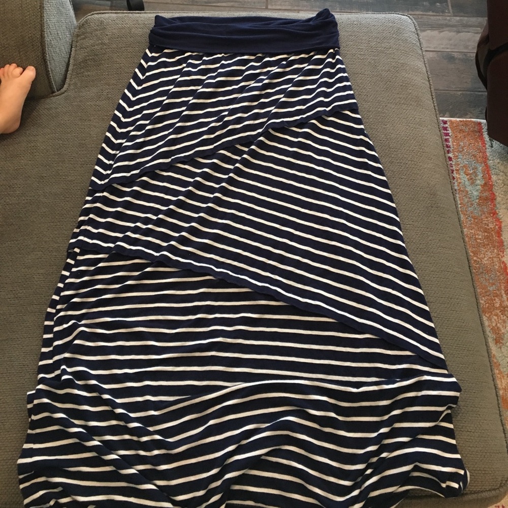 Striped maxi skirt