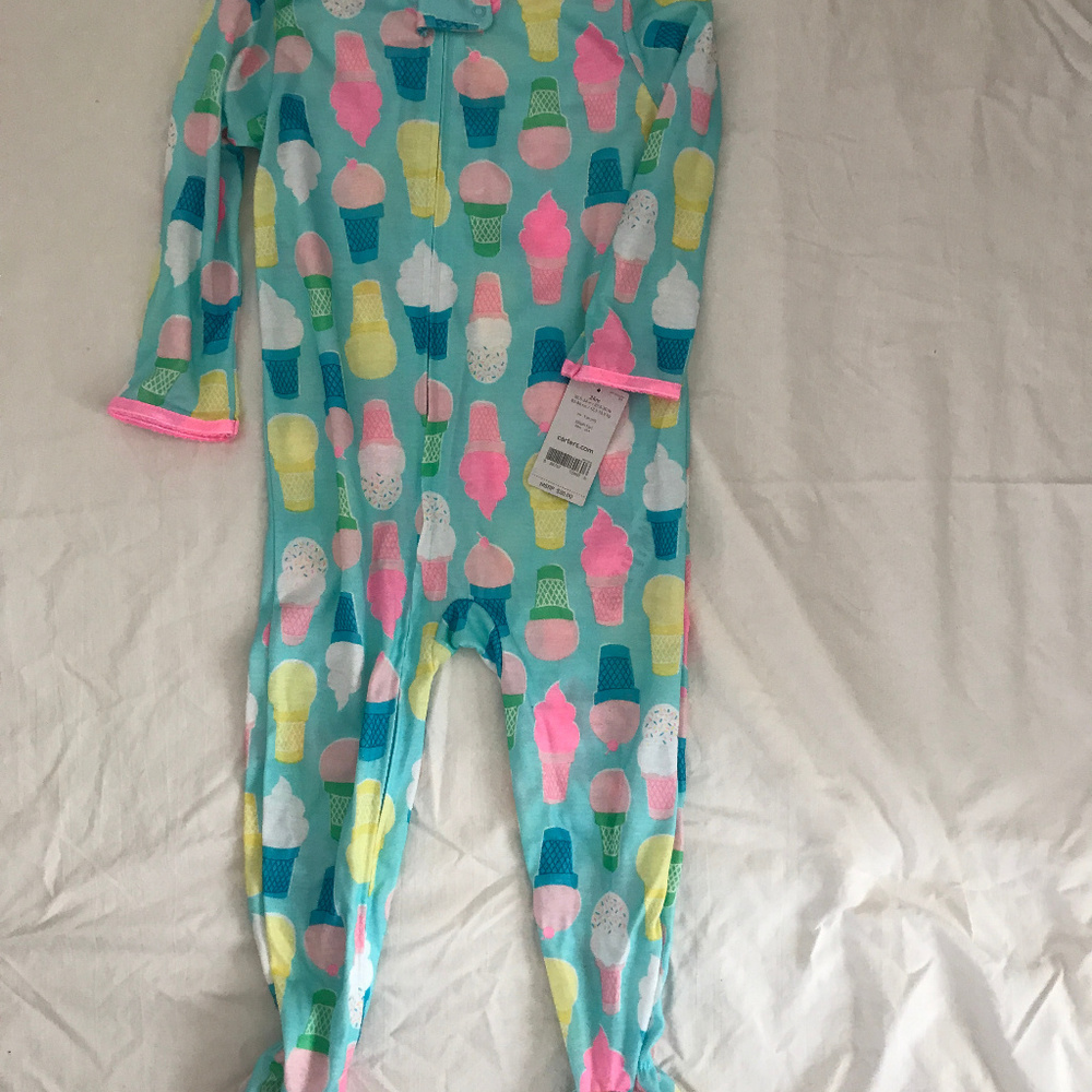 Carter's ice cream footie pjs pajamas 24M 2T