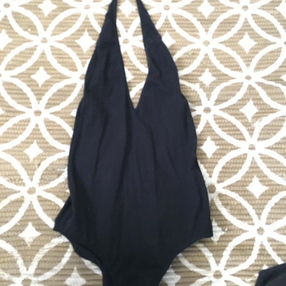 Halter black body suit