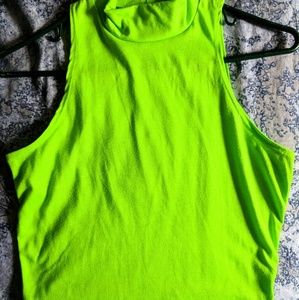Lime green crop top
