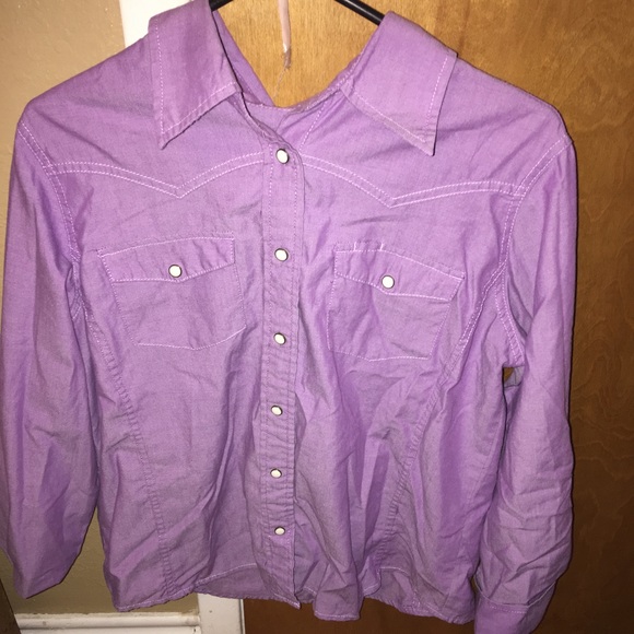 Purple snap up shirt - Picture 1 of 1