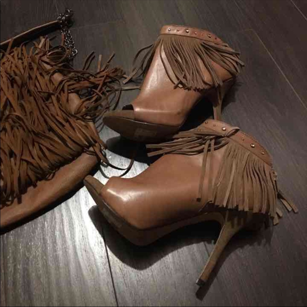 Fringe booties
