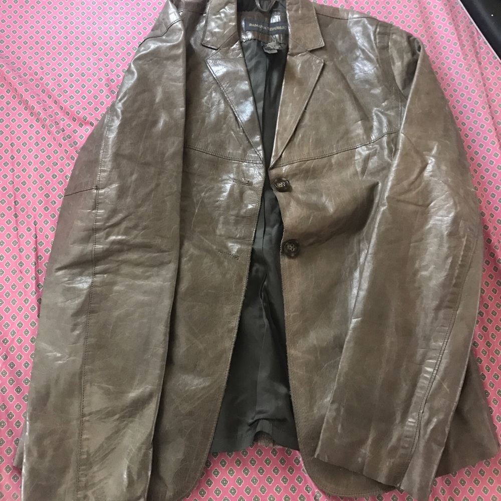 Banana republic brown leather jacket