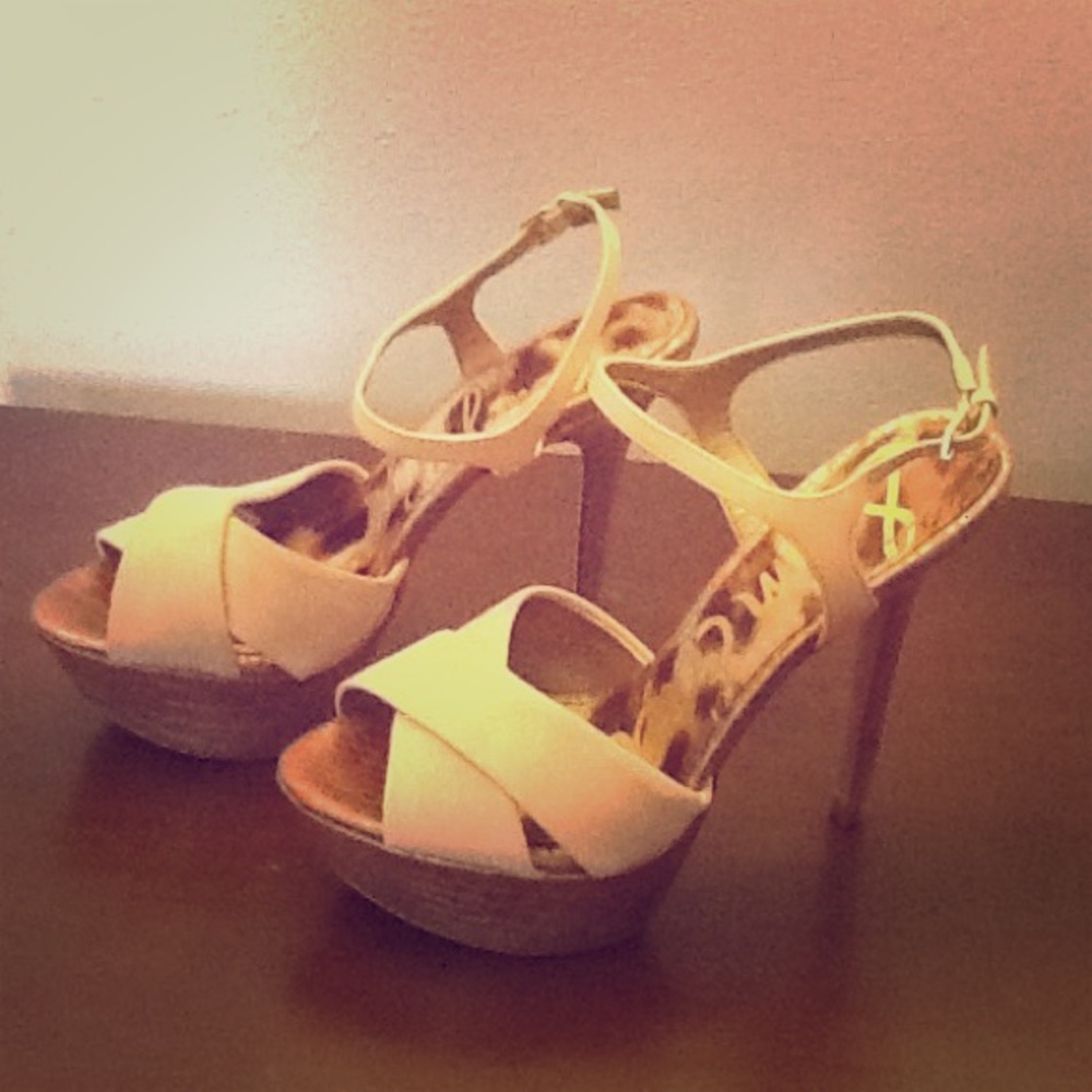 Sam Edelman high heel sandal with ankle strap