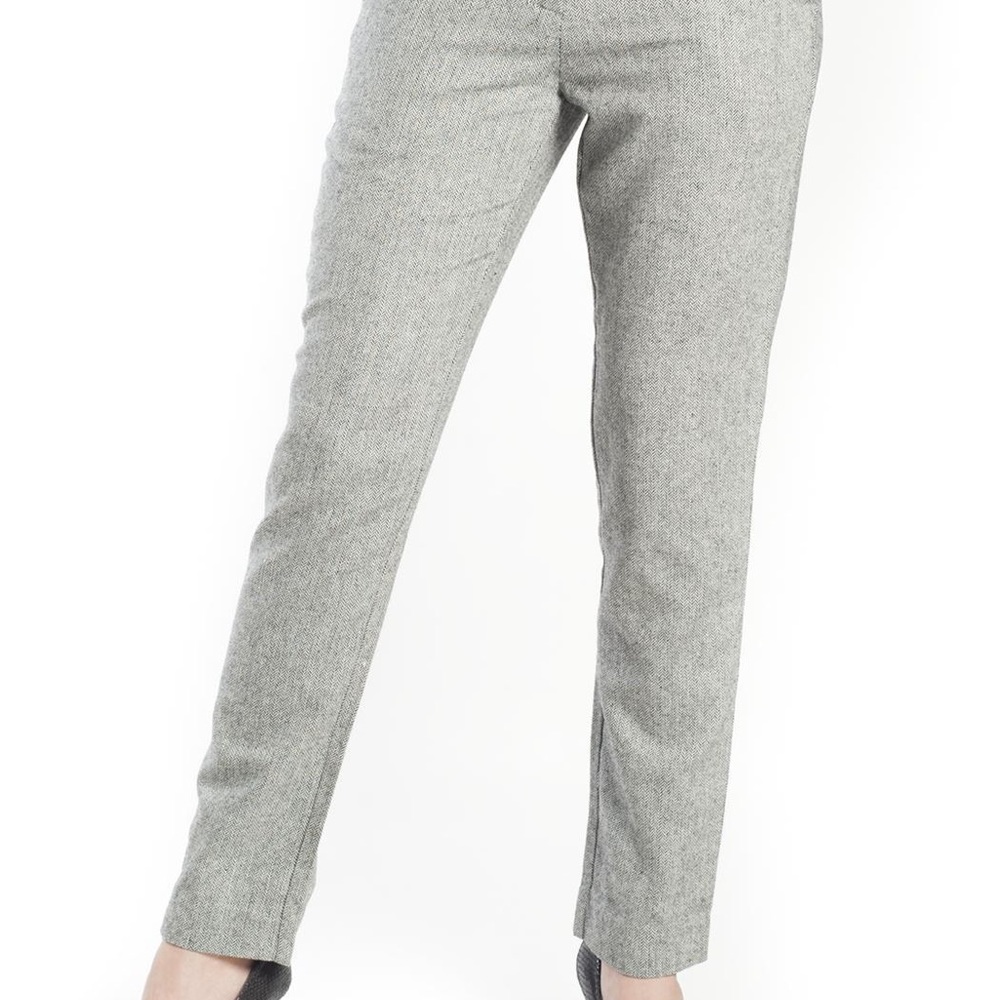 NWOT  XS - Pink Martini Grey Tweed Cigarette Pants