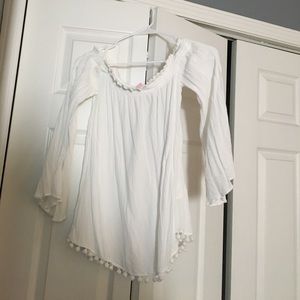 Lilly Pulitzer White off the shoulder top size L