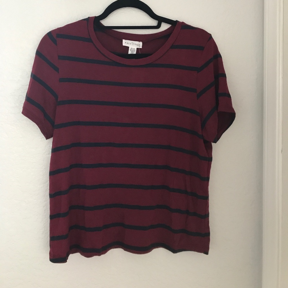 Blue and Red Striped Shirt