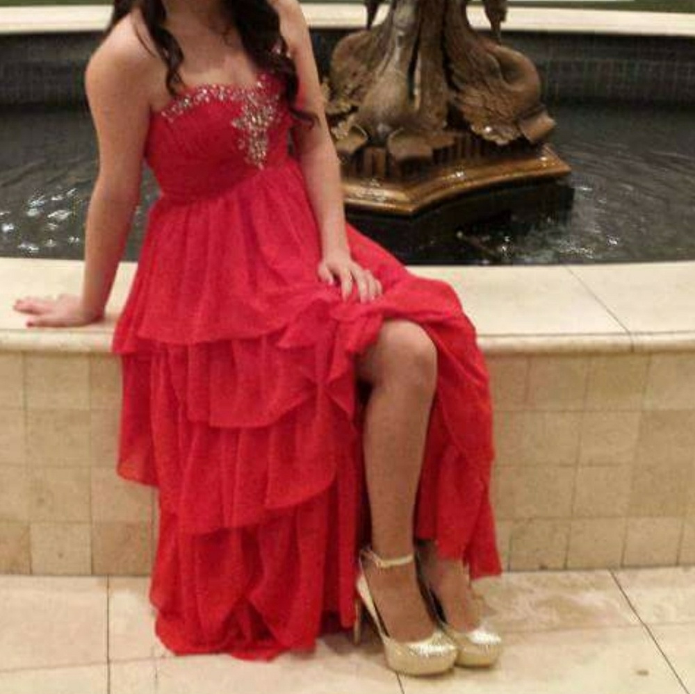 Red formal dress