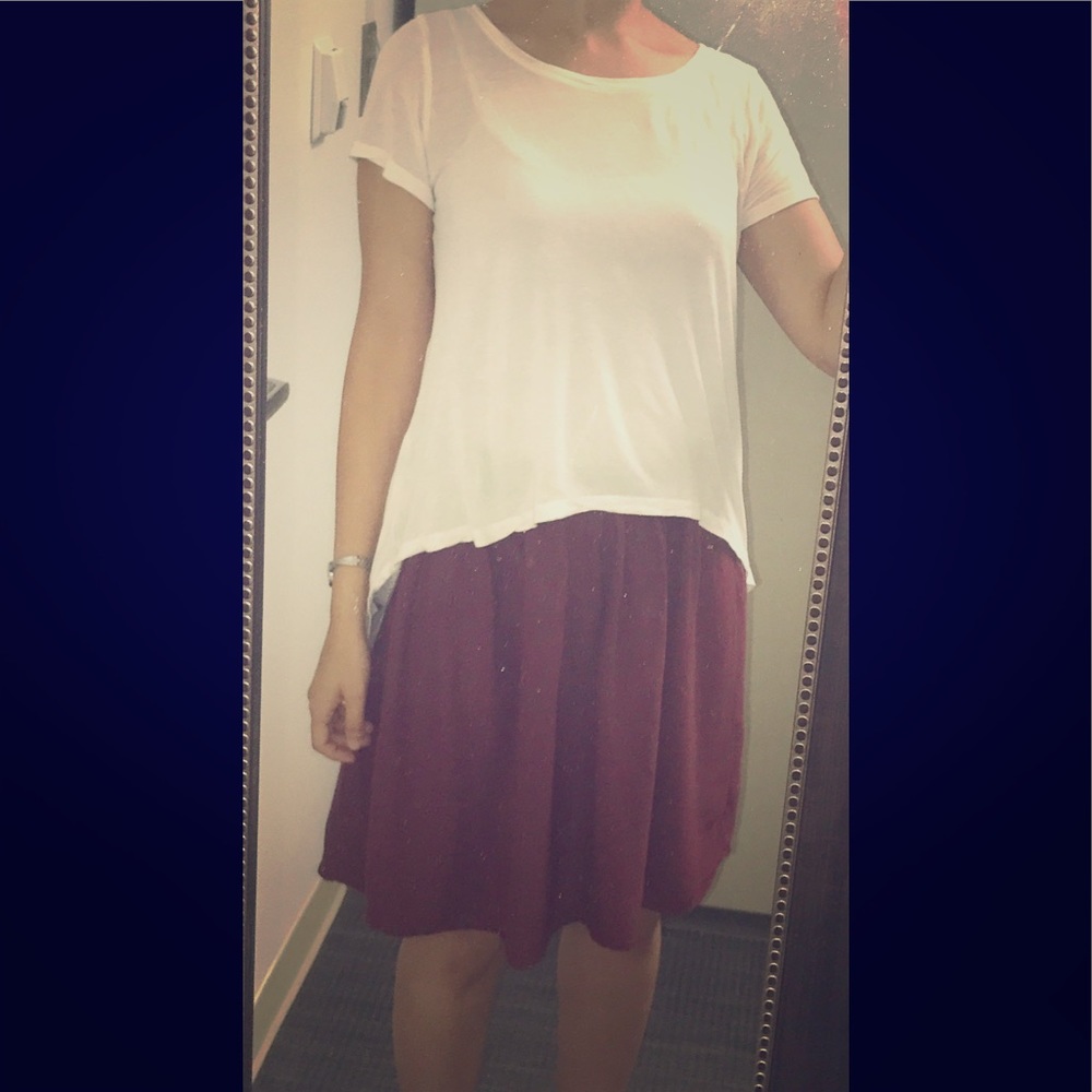 Old navy skirt, Merona top, old navy pumps