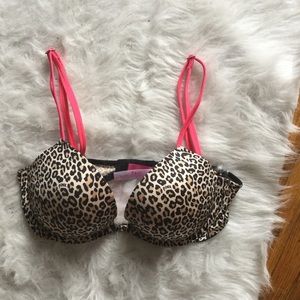 victoria's secret pink cheetah print bra