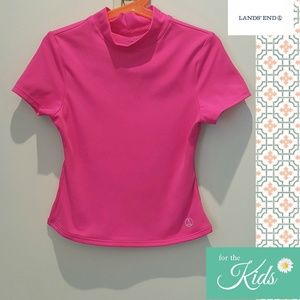 Lands End, Girl 5-6 Short Sleeve Rash Guard