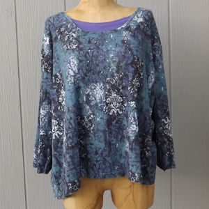 Basic Editions pull over top long sleeve boat neck