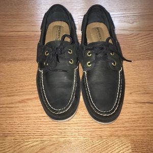 Navy sperry top sider boat shoes