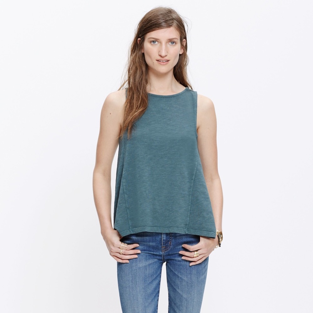 Madewell A-line Tank Dark Green Small