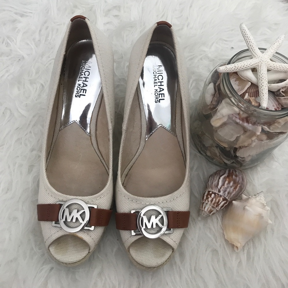 Michael Kors Peep toe Espadrille Wedges