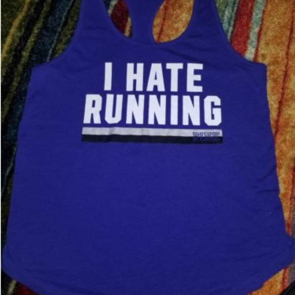 PINK Victoria's Secret Tops - VS PINK I HATE RUNNING TANK TOP