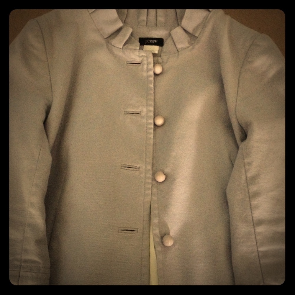 Jcrew jacket with ruffle neck