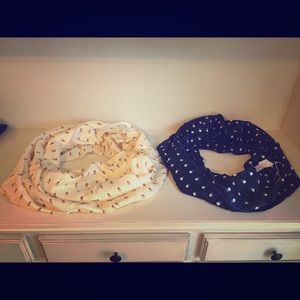 JCrew silk infinity scarves