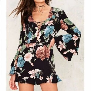 Bardot Amelia Lace Up Romper