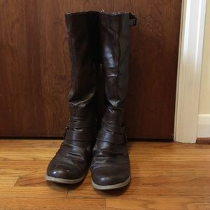 Carlos Santana Tall Pleather Boots