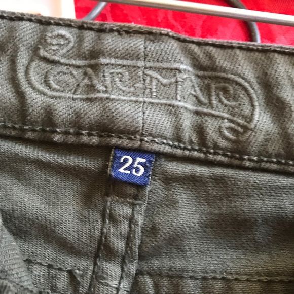 Carmar Dark Olive Jean Shorts size 25 - Picture 4 of 5
