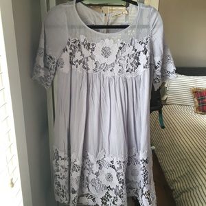 Lace lavender dress, anthropologie