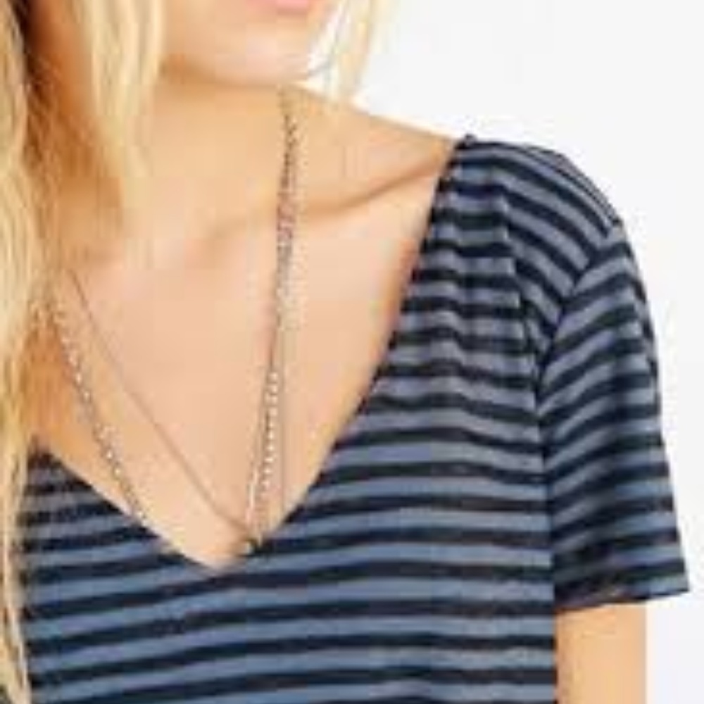 Project Social T Textured Knit V Neck Tee XS