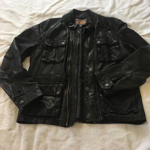 True religion leather motto jacket